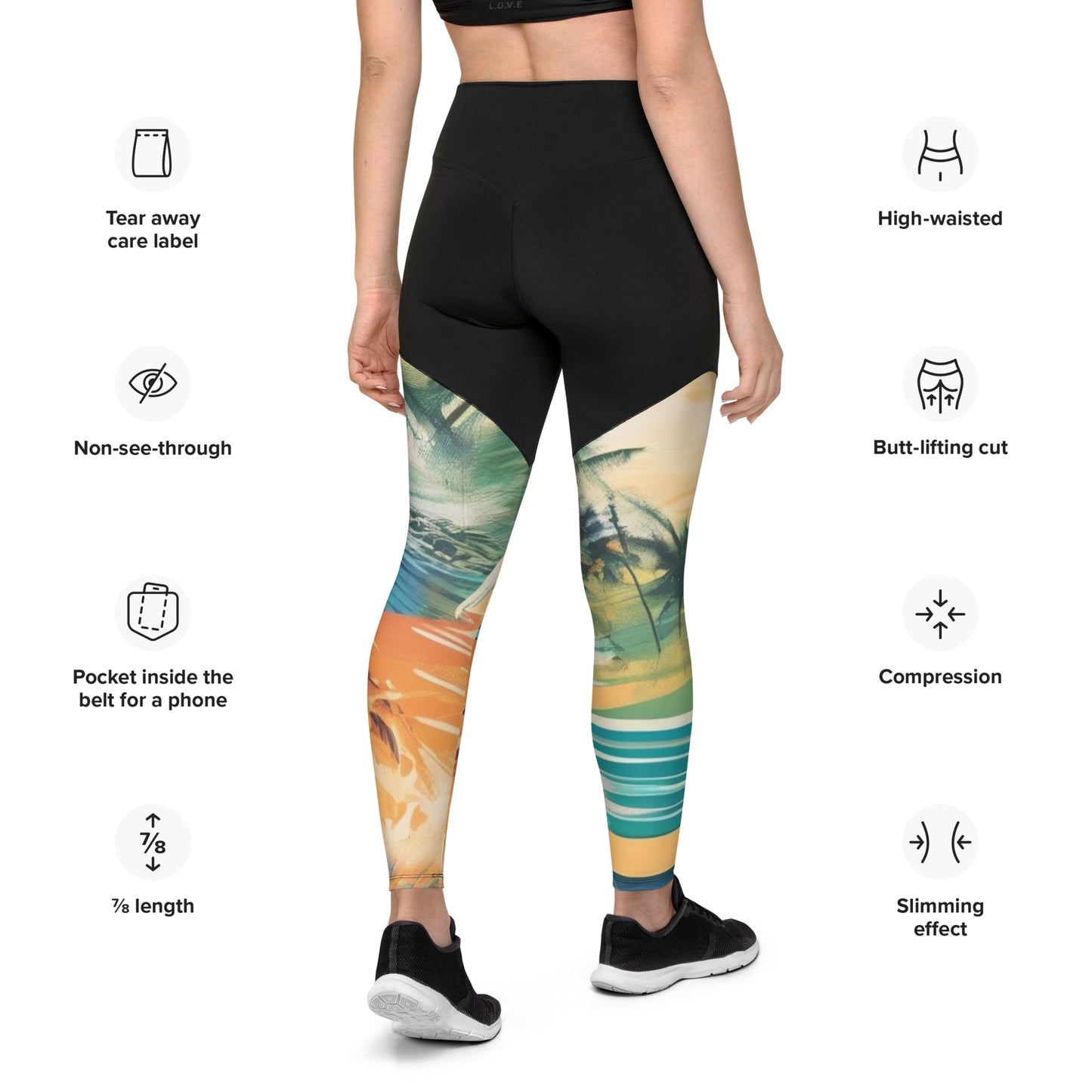 Beach Life Sports Leggings