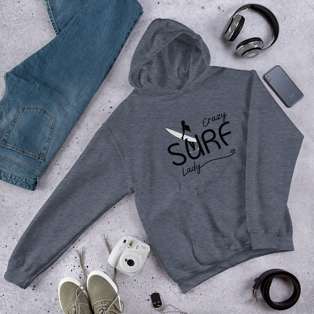 Crazy Surf Lady Hoodie