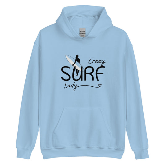 Crazy Surf Lady Hoodie