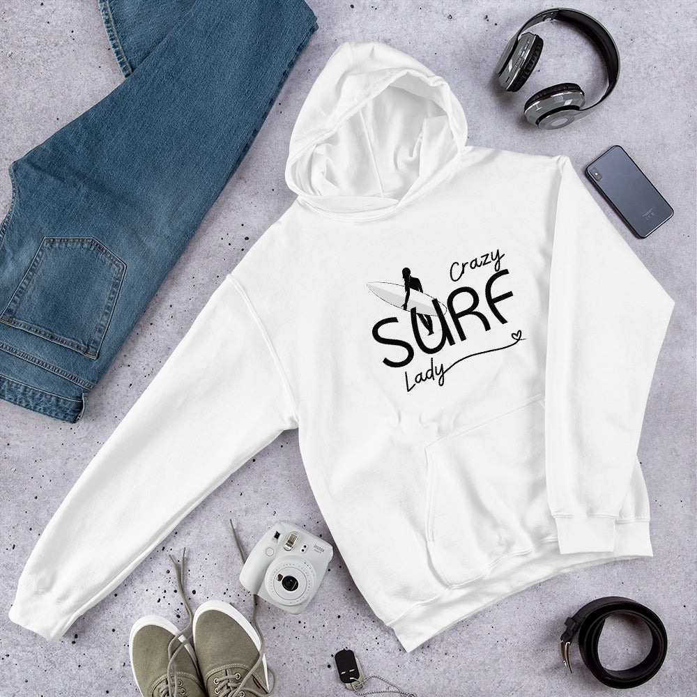 Crazy Surf Lady Hoodie