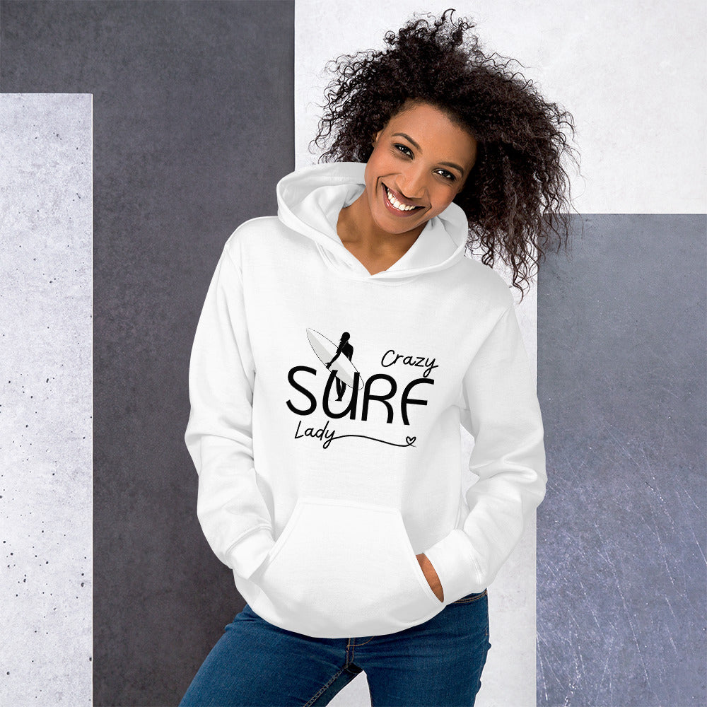 Crazy Surf Lady Hoodie