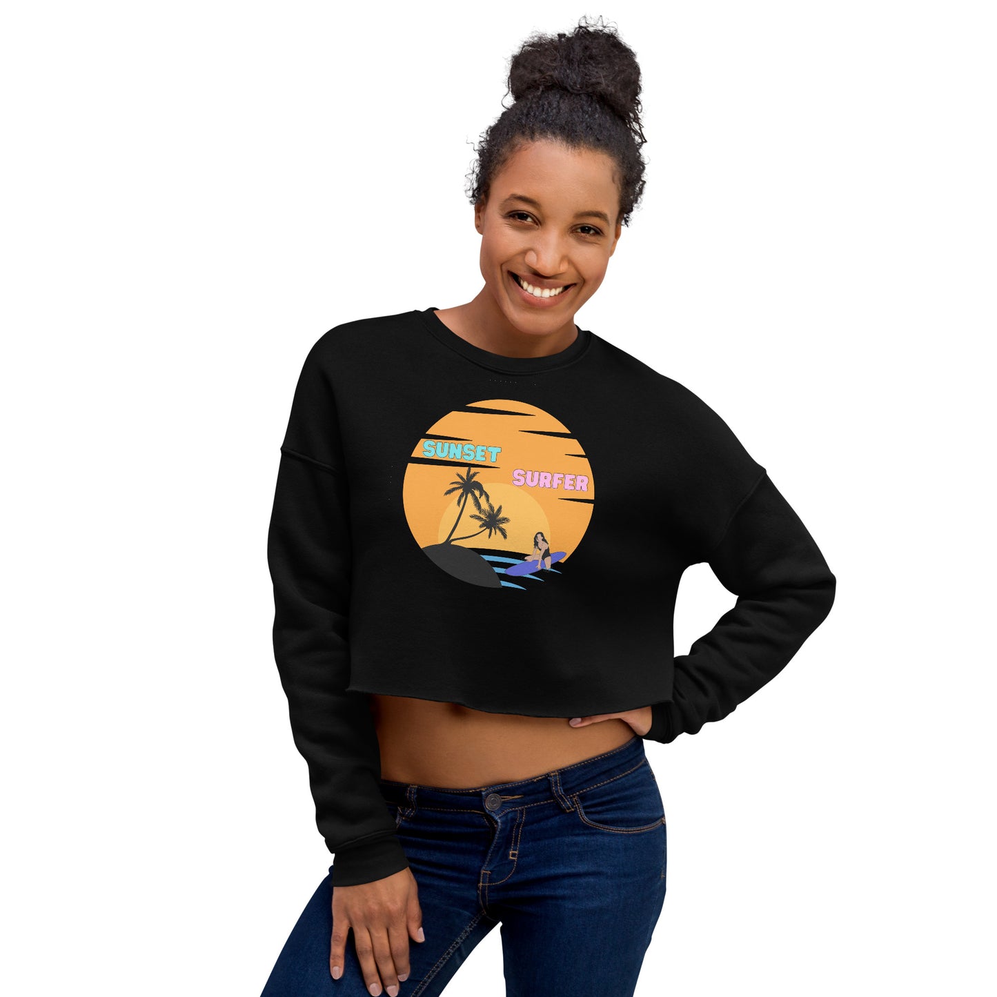 Sunset Surfer Crop Sweater