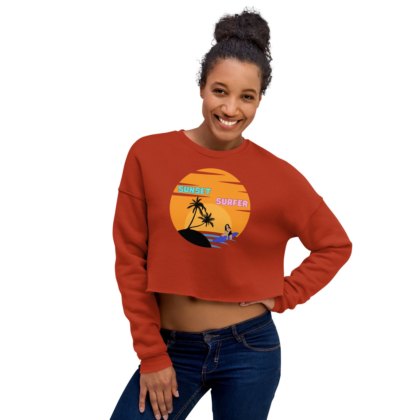 Sunset Surfer Crop Sweater