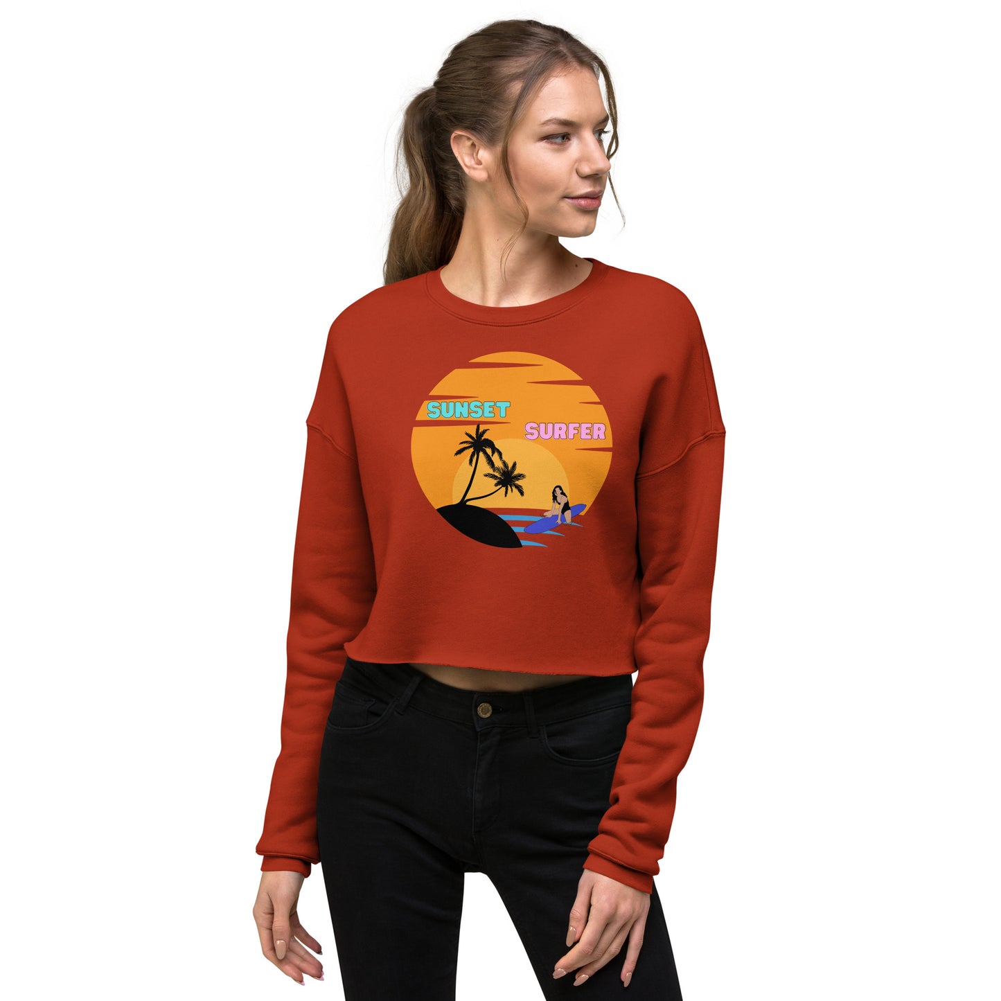 Sunset Surfer Crop Sweater