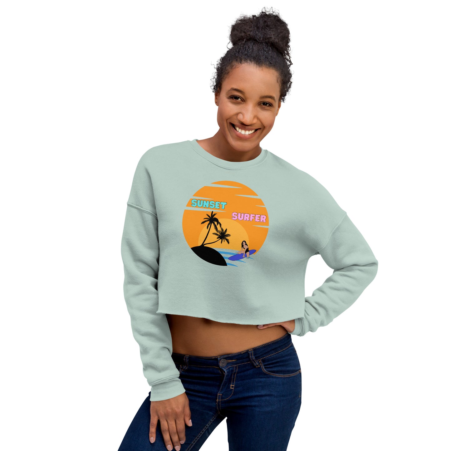 Sunset Surfer Crop Sweater