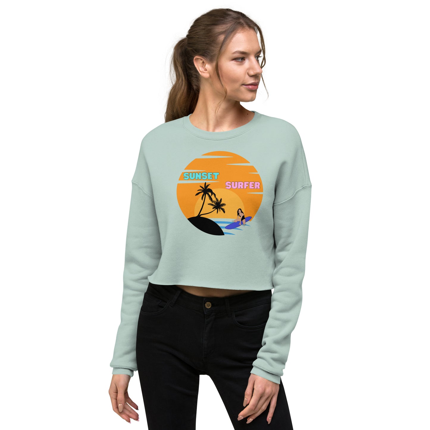 Sunset Surfer Crop Sweater