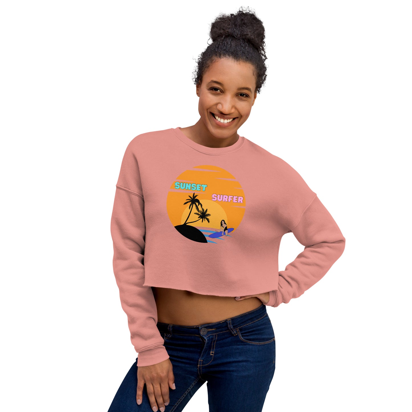 Sunset Surfer Crop Sweater