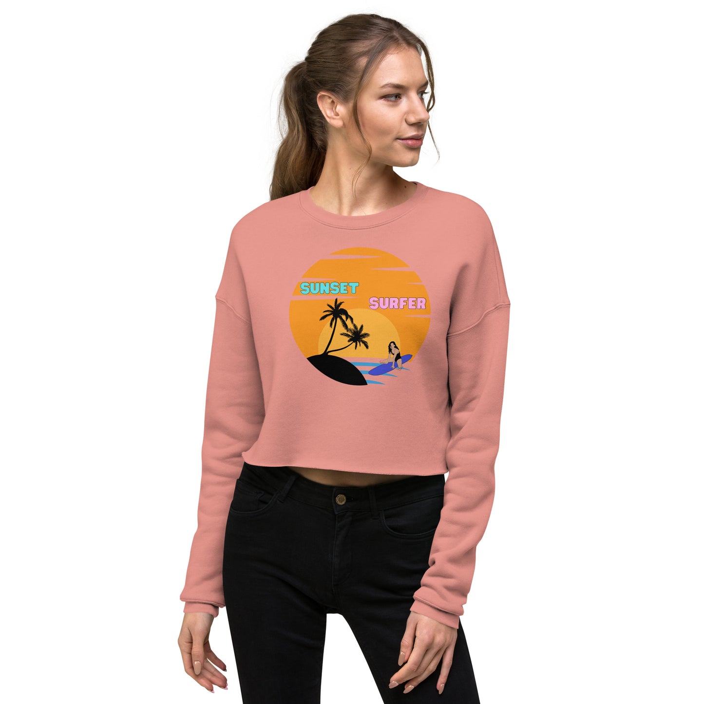 Sunset Surfer Crop Sweater