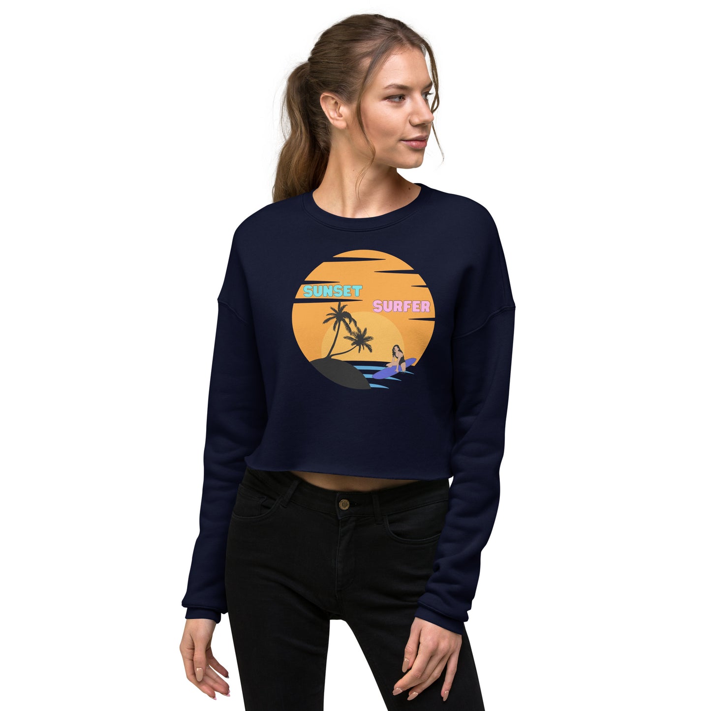 Sunset Surfer Crop Sweater