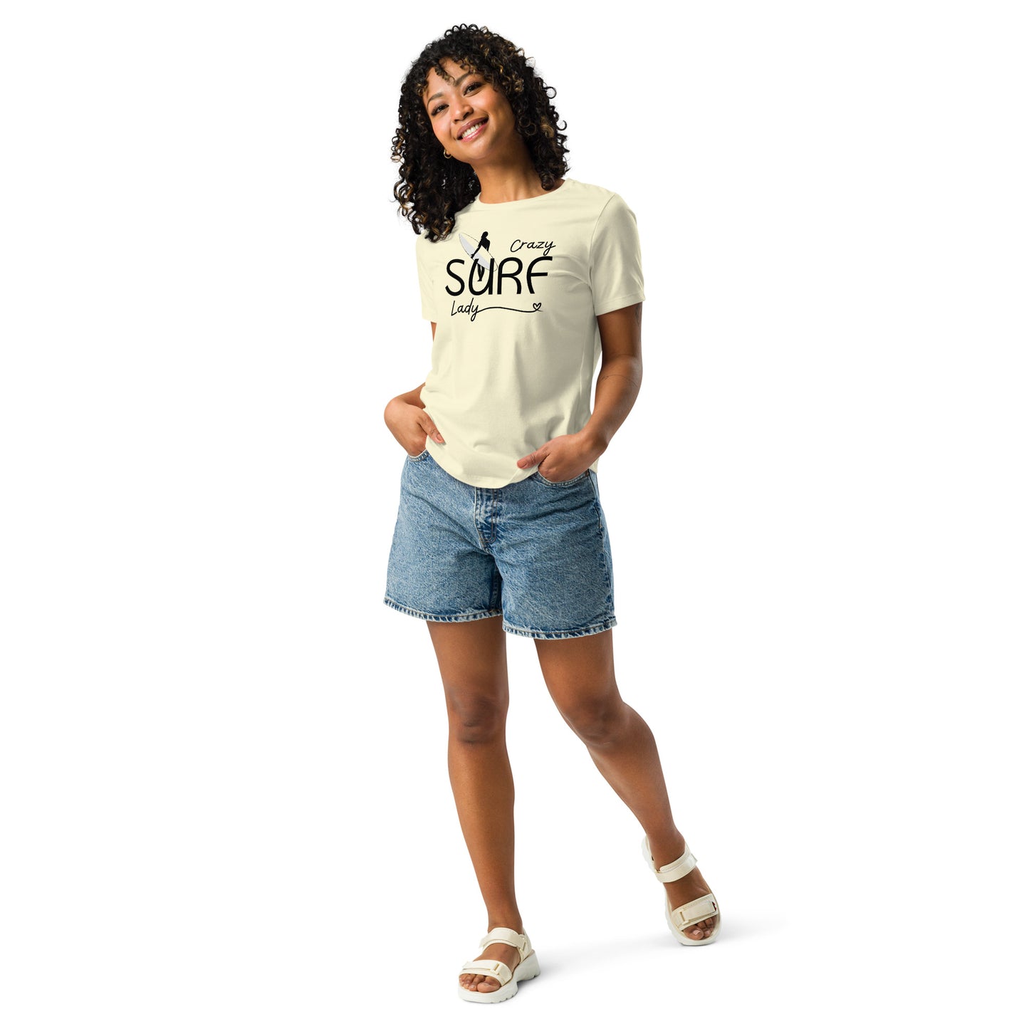 Crazy Surf Lady Relaxed Tee