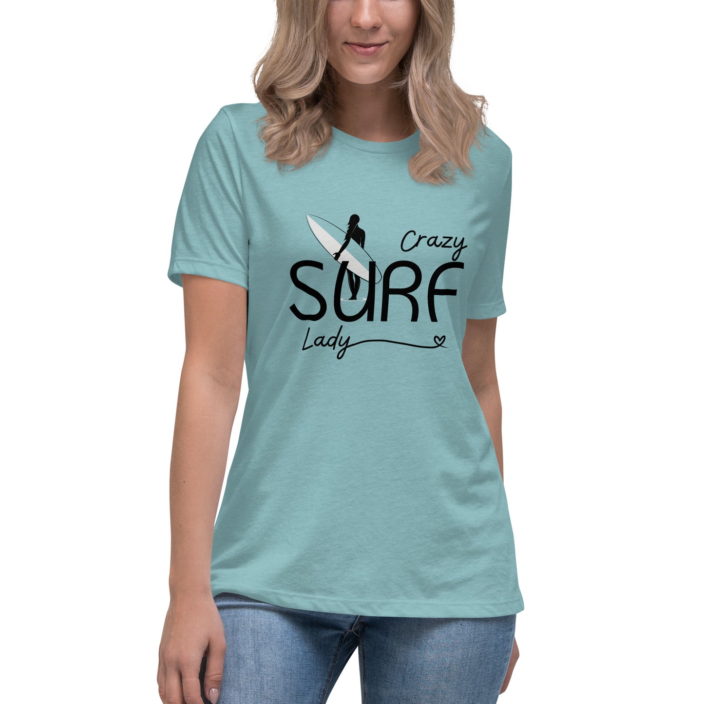 Crazy Surf Lady Relaxed Tee