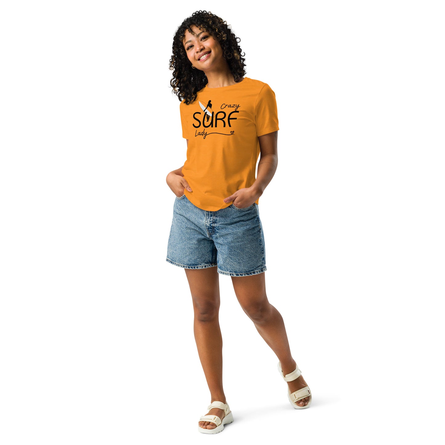 Crazy Surf Lady Relaxed Tee