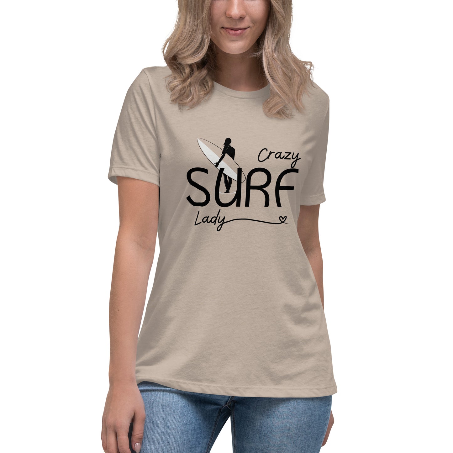 Crazy Surf Lady Relaxed Tee