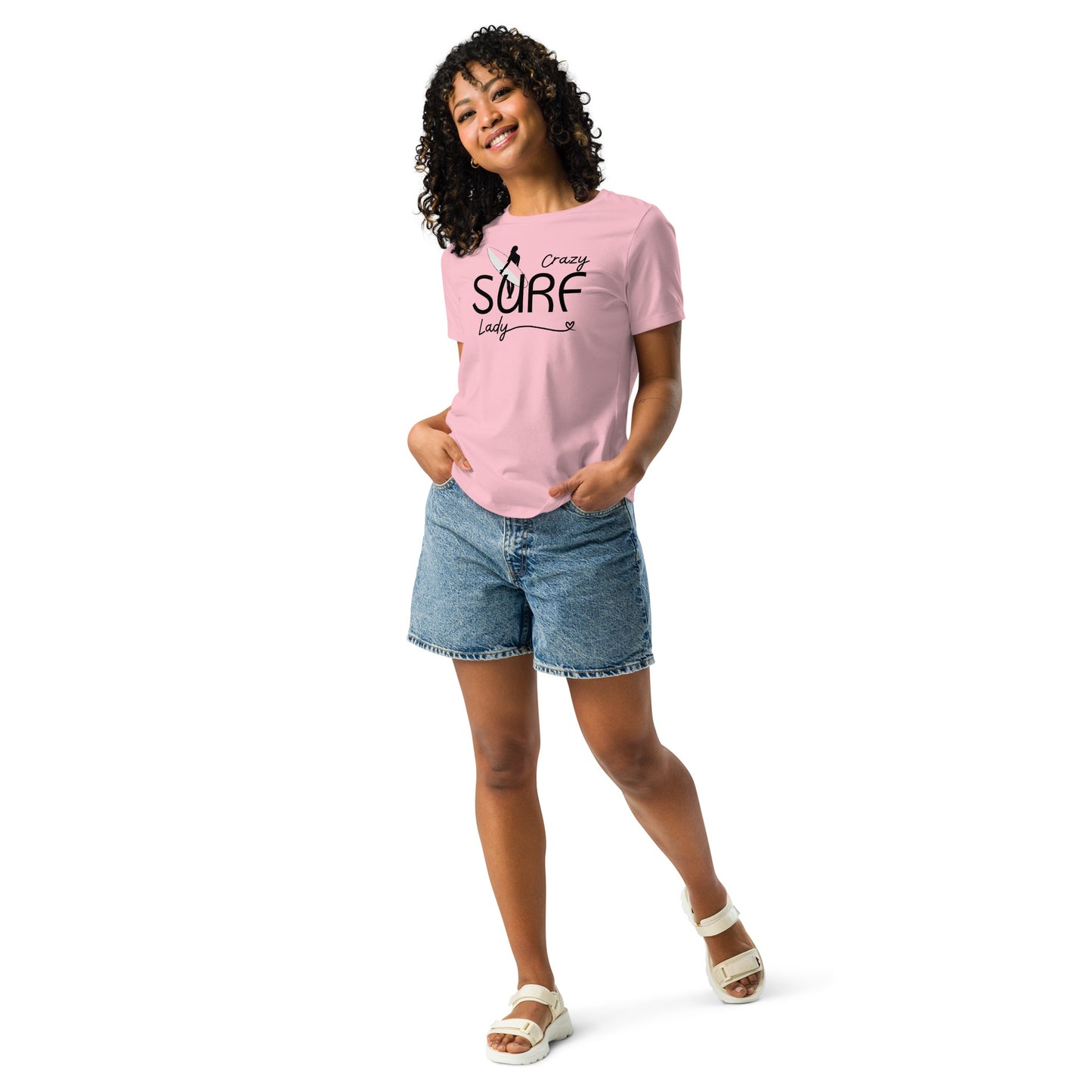 Crazy Surf Lady Relaxed Tee