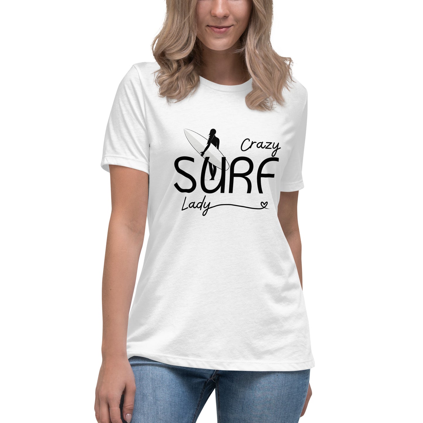 Crazy Surf Lady Relaxed Tee