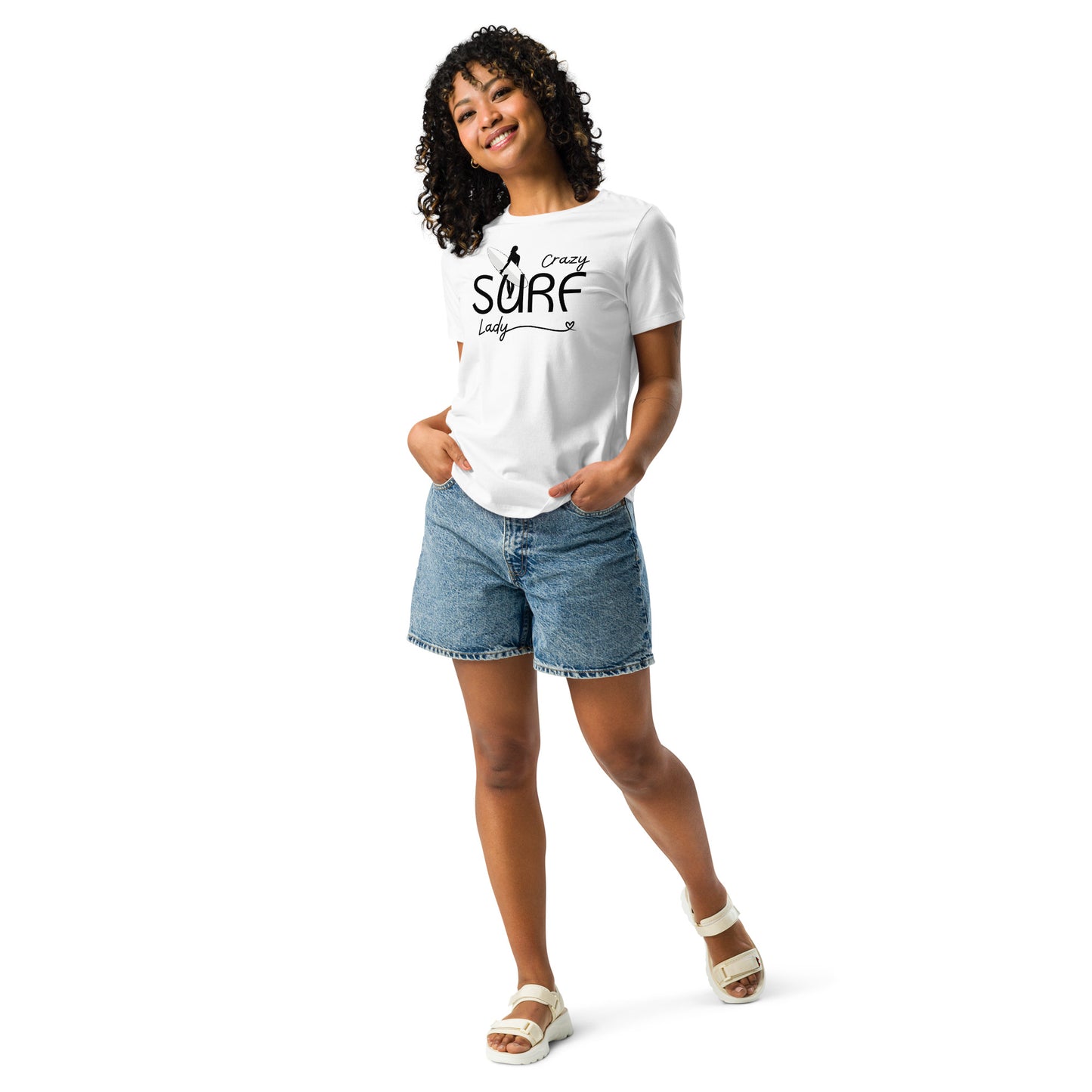 Crazy Surf Lady Relaxed Tee